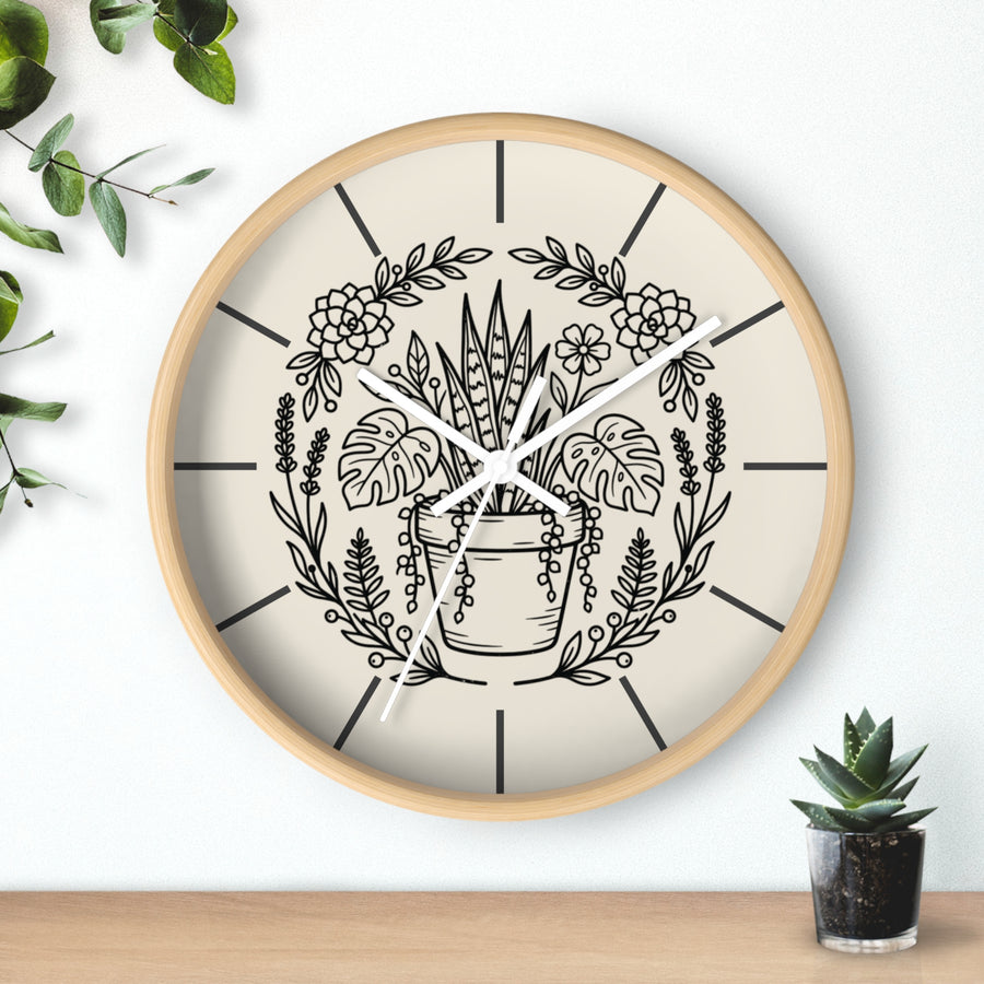Botanical Wall Clock
