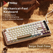 TAIDU KB-01 82-Key Compact RGB Backlit Gaming Keyboard